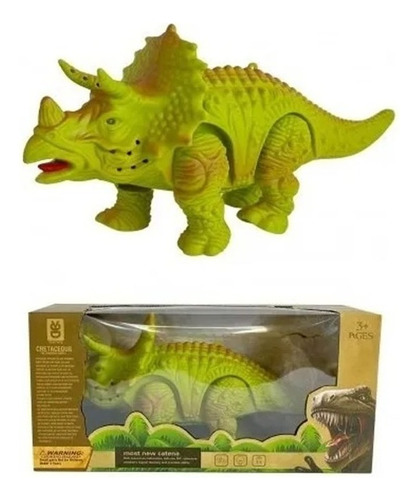 Juguete Dinosaurio Luz Sonido Camina Dinosaurio Triceratops