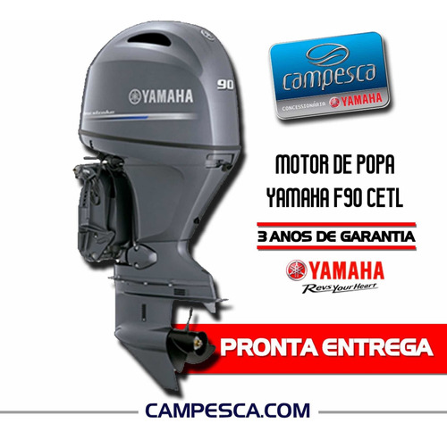 Motor Popa Yamaha F90 Cetl 4t Zero 2024 Pronta Entrega 