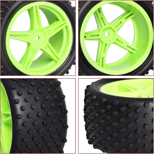 1/10 Prepegado 0.472 In Hex 2.2'' Rc Buggy Ruedas Y Neumátic