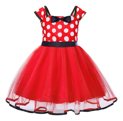 Vestido De Lunares Performance Minnie Mouse Para Niños