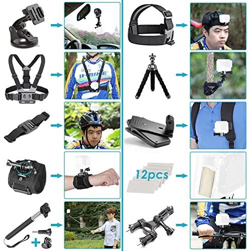 Neewer - Kit De 50 Accesorios Para Gopro Hero Session / 5 He