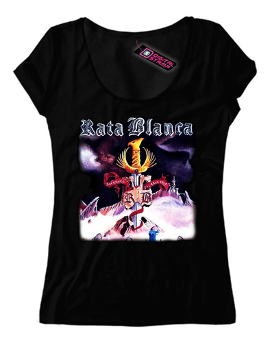 Remera Rata Blanca Rock Nacional 6 Mujer Dtg Digital Stamp