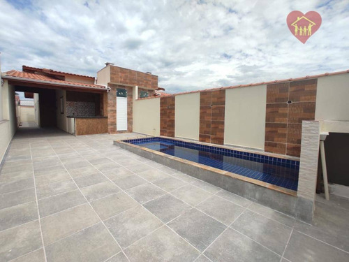 Casa Lado Praia Com Piscina E Churrasqueira Em Itanhaém. - Ca1016