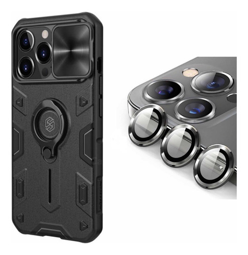 Carcasa Nillkin Armor Para iPhone 13 Pro + Protector Camara