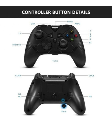 Imagen 6 de 8 de Joystick Inalamb. Xbox One Series X / S Pc Botones Traseros Negro
