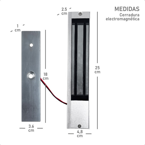Kit Cerradura Electronica Magnetica Puerta Soporte Edificio