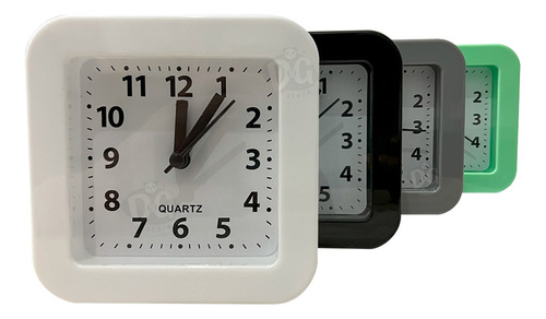 Reloj Despertador De Mesa Diseño Moderno Cuadrado Quartz