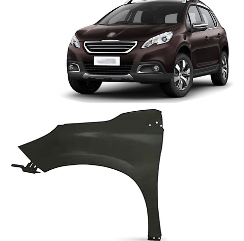 Paralama Peugeot 2008 Allure 2015 2016 2017 18 2019 Esquerdo