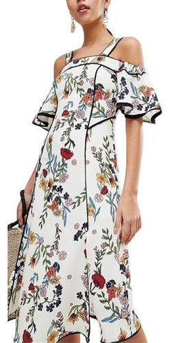 Vestido Floral Boho Hombros  Va 365