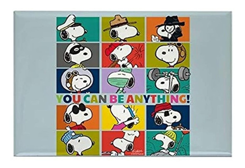 Imán De Snoopy You Can Be Anything Rectangular