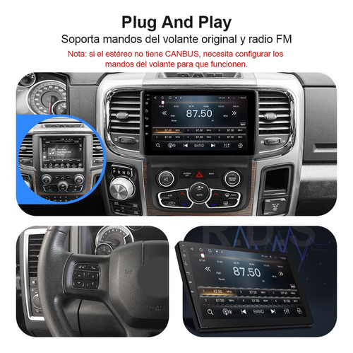 Para Estéreo Cámara Dodge Ram 1500 2014-2019 A/a Auto Gps