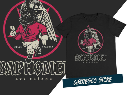 Camiseta Baphomet Chivi Ave Satana