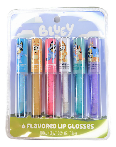 Set De 6 Balsamos Labiales Lip Glosses Bluey