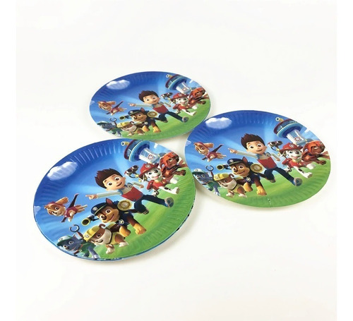 Set Cumpleaños Cotillon Paw Patrol, Para 10 Niños