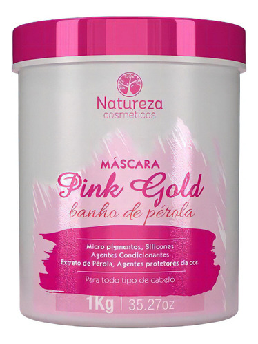 Máscara Hidratante Pink Gold 1kg Natureza Cosméticos