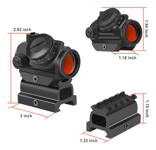 Rds-22 2moa Micro Red Dot Sight Compact Red Dot Scope M...