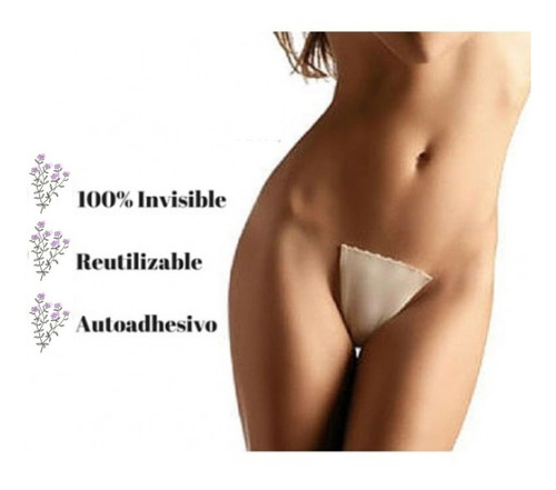 Imagen 4 de 8 de Hilo Dental Lycra Invisible Tanga Adhesiva Les Loles