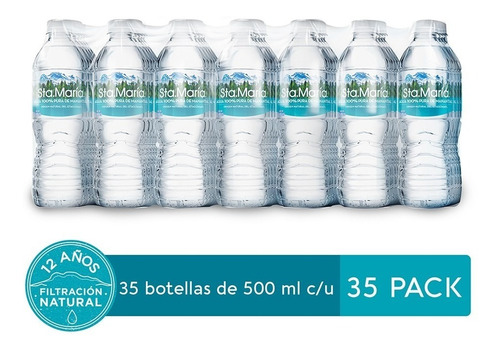 Agua Natural Santa Maria 35 Piezas De 500 Ml