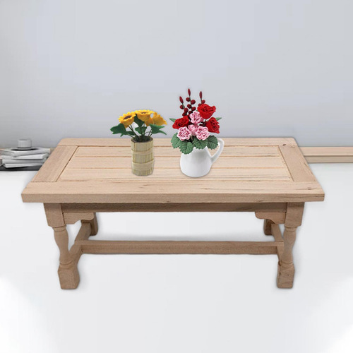 Mesa Auxiliar De Madera En Miniatura Para Muebles De Hogar