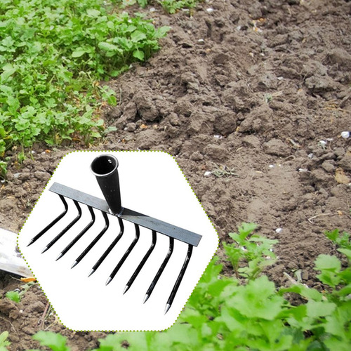 Cabeça De Ancinho De Jardim Para Soltar Solo Com 9 Pontas