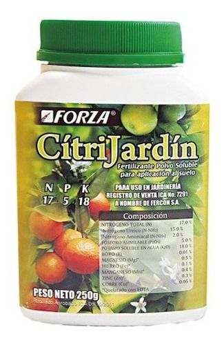 Fertilizante Soluble Citricos: Limones, Mandarinos X250gr