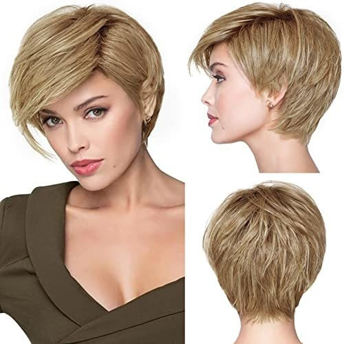 Haircube Human-hair Como Texture Short Blonde Pixie 2wzh8