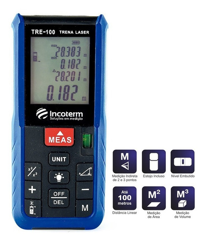 Trena A Laser Digital 100 Metros Incoterm