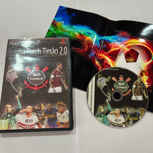 Jogo Bomba Patch Timão 2.0 Play 2 Com Capa E Poster Ps2
