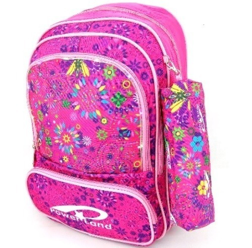 Mochila Niña 43cm Tzx-d88134 Fucsia Con Luces Y Cartuchera