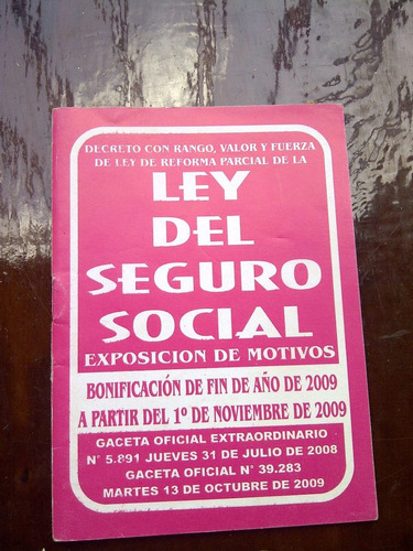 Ley Del Seguro Social Año 2009