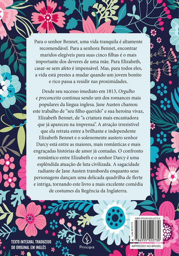 Livro Orgulho e preconceito, de Jane Austen. Editorial Principis, Capa Dura, Edição 1 em Português, 2021