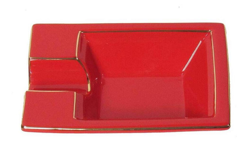 Imagem 1 de 3 de Cinzeiro Para Charuto Vermelho Em Porcelana Para 1