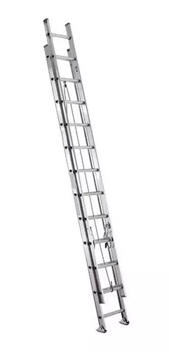 Escalera Aluminio Extensible 2 Tramos X 14 Esc C/soga 7.72 M