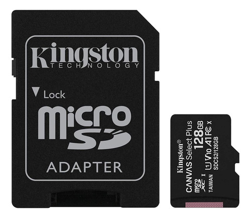 Microsd Kingston 128gb C/adap Clase 10 100mb/s Canvas Plus