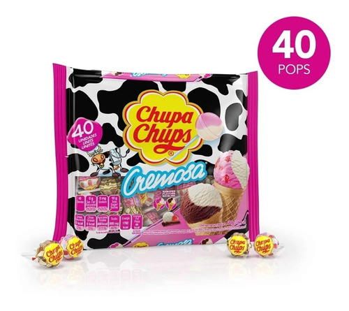 Chupa Chups Paleta Caramelo Helado Cremosa Dulce 40 Pzs