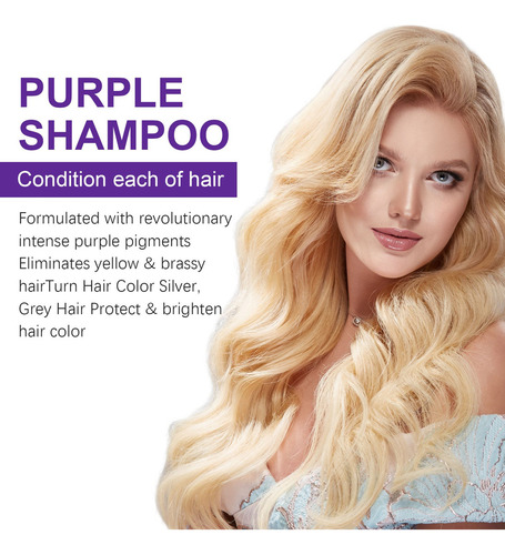 . Shampoo Roxo Para Cabelo 100ml, Deixe O Cabelo Grisalho