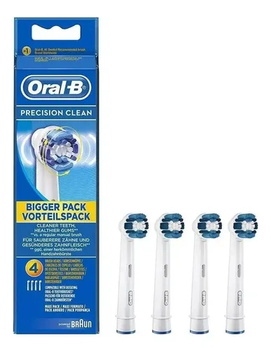 Repuesto Cepillo Dental Electrico Oral-B Precision Clean X 4Und-Locatel  Colombia - Locatel