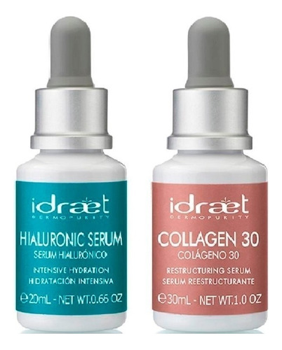 Idraet Acido Hialuronico 02% + Colageno 30 % Kit Activo Puro