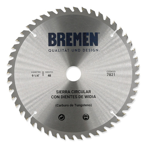 Disco Sierra Circular 9 ¼  48 Dientes Widia Bremen 7821