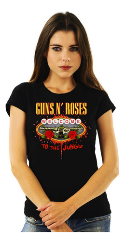 Polera Mujer Guns N Roses Welcome To The Jungle Rock Impresi