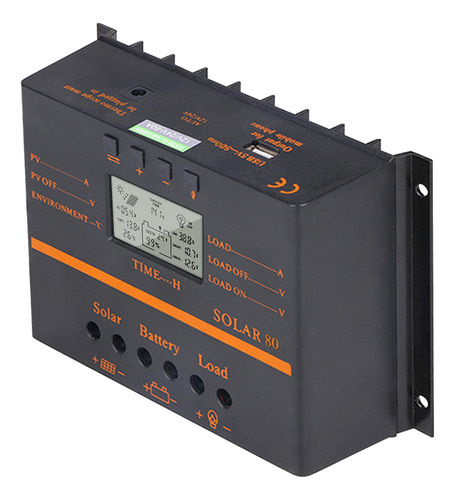 Solar Charge Controller 80a Pwm 12v/24v Autorregulador Lcd P