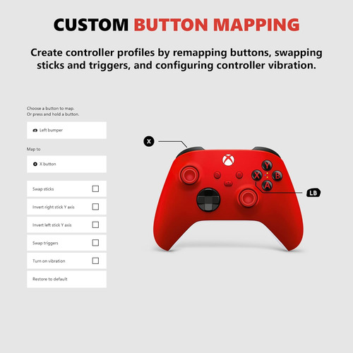 Mando De Juegos Inalámbrico Xbox Core - Pulse Red...