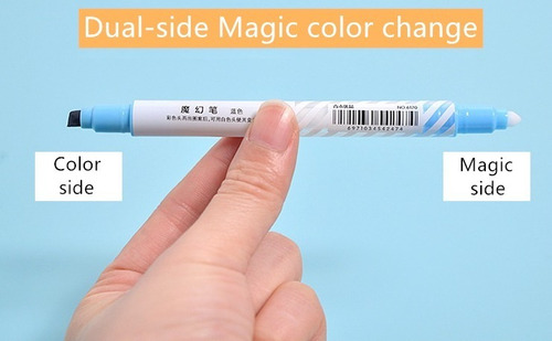 Imagen 3 de 6 de Resaltadores Magicos Cambia De Color X12 Unidades