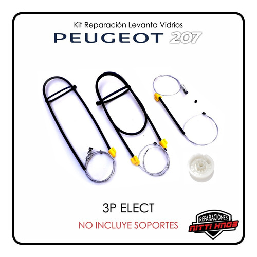 Kit Reparación Levanta Vidrios Peugeot 207 3 Puertas Elec