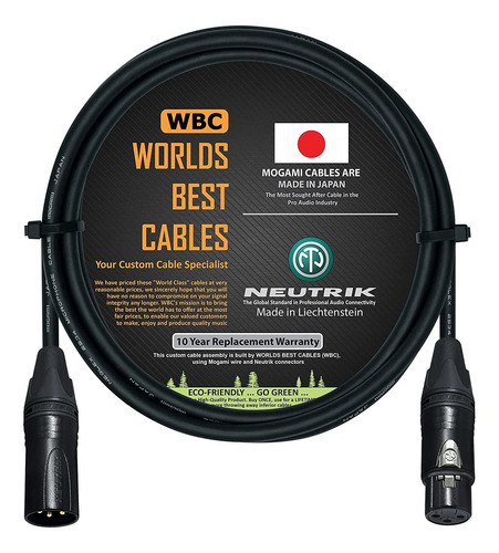 Cable De Microfono Xlr M/f De 3 Pines | Mogami 2534, 1,5 M