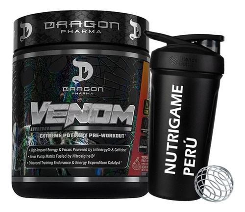 Venom 40 Servicios Pre Entreno Dragon Pharma - Tienda Fisica