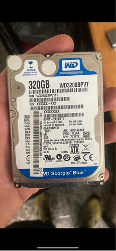 Western Digital Wd3200bpvt Scorpio Blue 320 Gb, 5400 Rpm, 8