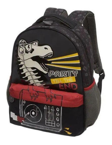 Mochila Escolar Infantil G Pacific 997x04 Pack Me Dino Cor Preto