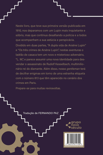 813: Os três crimes e A vida dupla de Arsène Lupin, de Leblanc, Maurice. Editorial Novo Século Editora e Distribuidora Ltda.,Novo século, capa mole em português, 2021