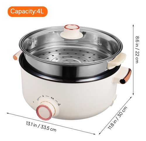 Olla Eléctrica Con Vaporizador, Olla Eléctrica Multifunciona